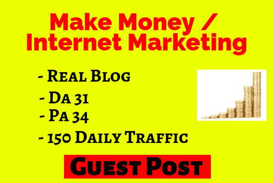 I will publish guest post on my internet marketing blog