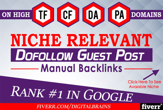 I will publish niche relevant guest post to skyrocket your rankings