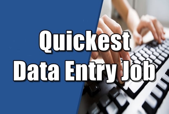 I will quickly complete your data entry work