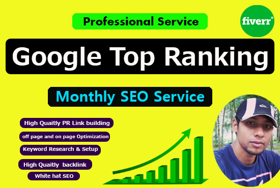 I will rank your website in google top first page with monthly seo service