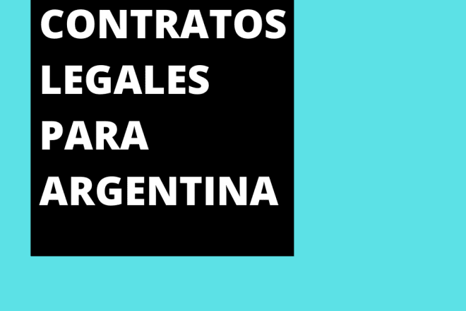 I will redactar contratos legales para argentina