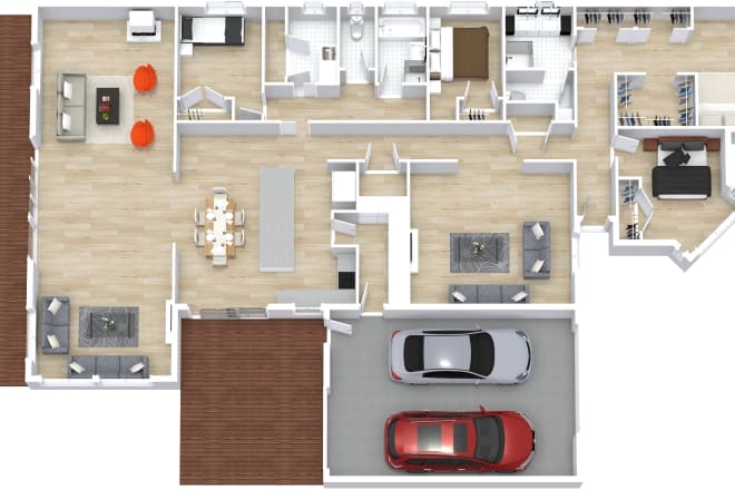 I will redraw 3d floor plan for real estate agent by roomsketcher