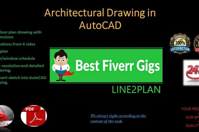 I will redraw architectural floor plans in autocad 2d