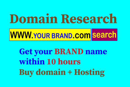 I will research your brand domain with free hosting