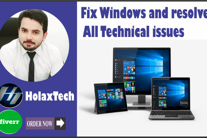 I will resolve windows and support technical issue