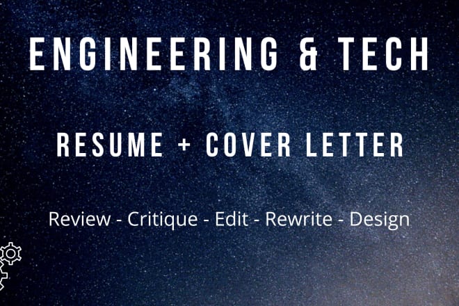 I will revise or design your engineering or tech resume