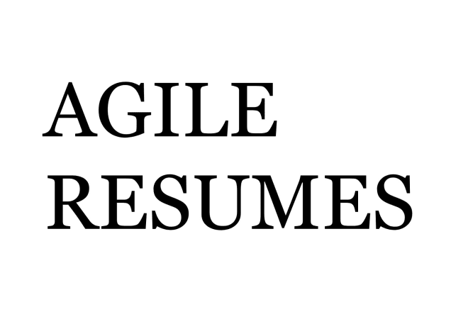 I will revise your agile resume using my experience as a scrum master and agile coach