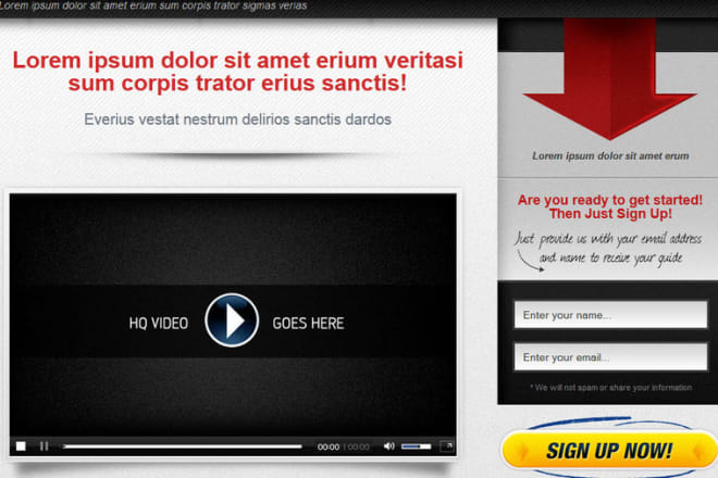 I will sell 7 high optin rates squeeze page templates