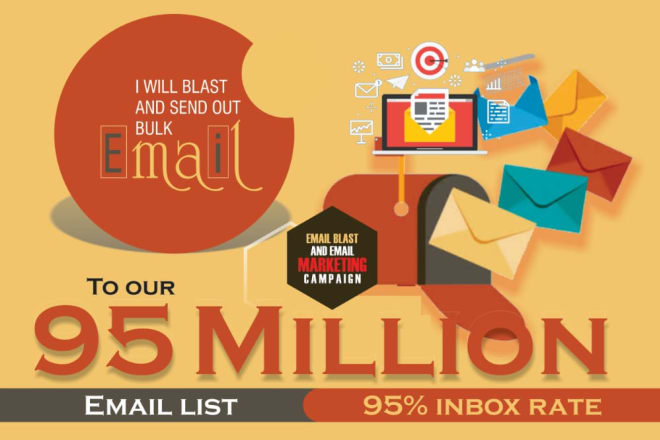 I will send 95,000,000 bulk emails, email blast, email campaign, email marketing