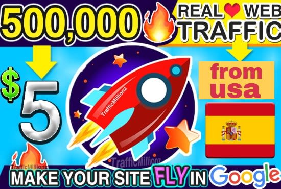 I will send keyword real target USA web traffic with low bounce rate