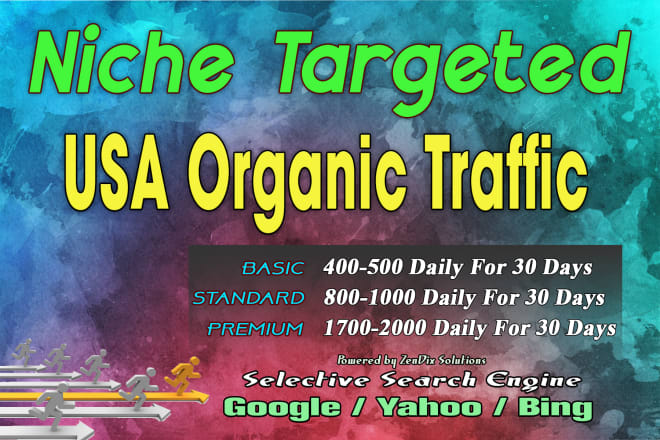 I will send USA niche targeted organic traffic