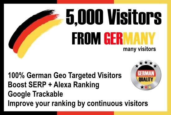 I will send website visitors from germany