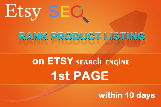 I will seo rank any product listing on etsy 1st page optimize title higher ranking