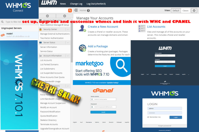 I will set up, customize whmcs and link it with whc and cpanel