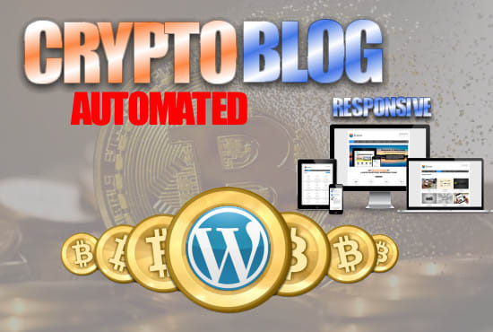 I will setup automated cryptocurrency niche website