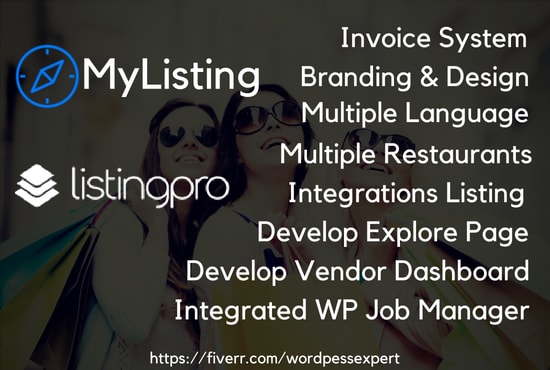 I will setup customize develop website by mylisting theme and listingpro