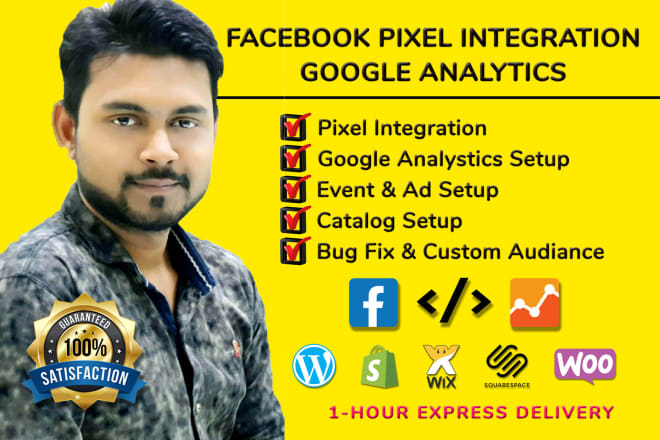 I will setup facebook pixel catalog events custom audience dynamic ads lla