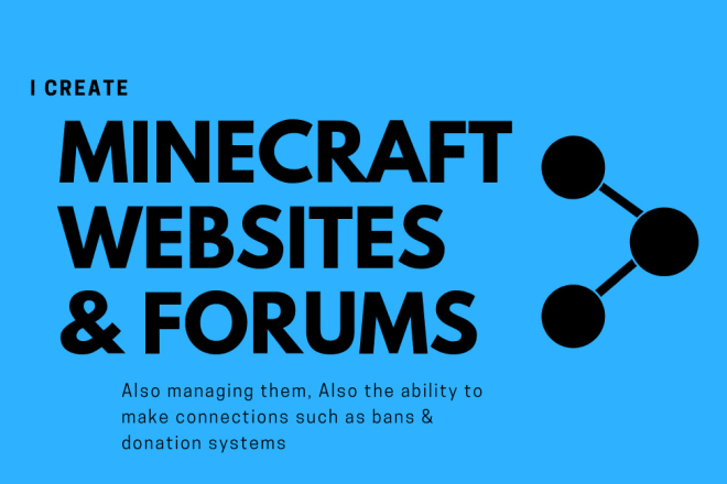 I will setup or code minecraft websites, forums, web applications