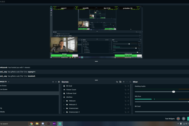 I will setup streamlabs obs for a clean professional live stream