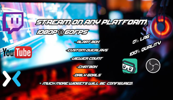 I will setup streamlabs obs for game streaming or recording
