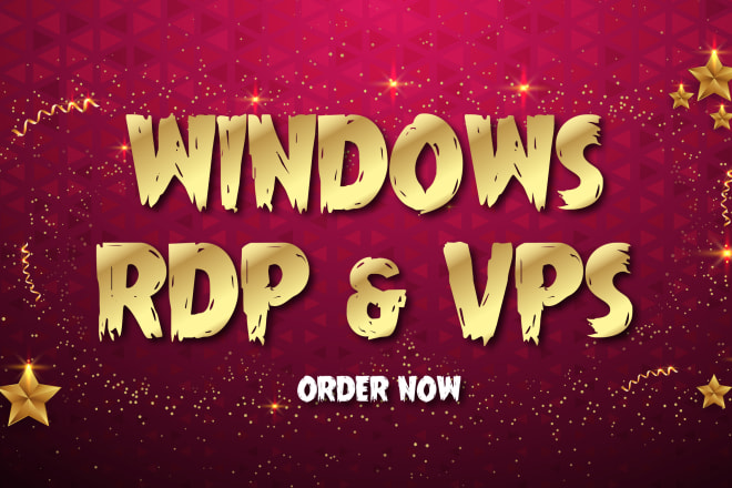 I will setup windows rdp vps 2gb ram to 60gb ram