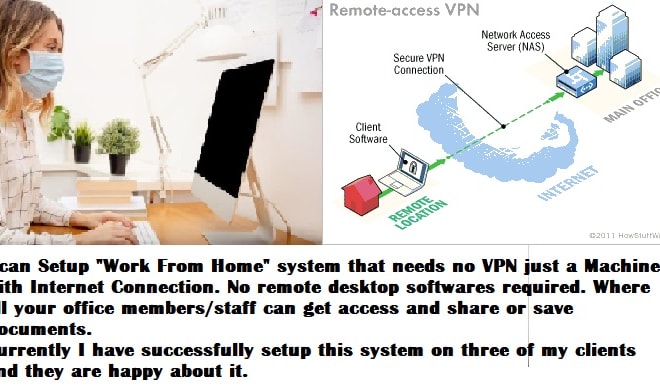 I will setup work from home without VPN or any other software