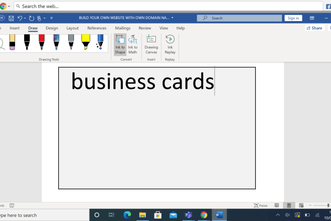 I will show you how to make buisness cards