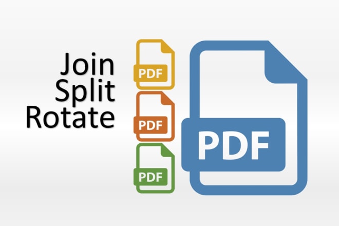 I will split, join or rotate pdf document files