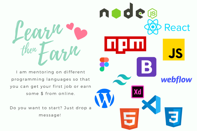 I will teach you node js and other programming frameworks