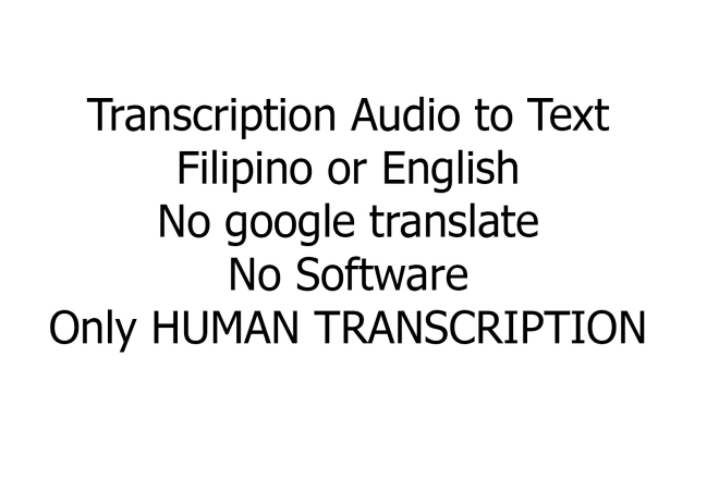 I will transcribe audio to text