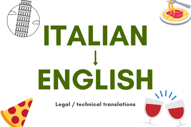 I will translate any legal or technical text, italian to english