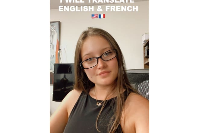 I will translate english and french