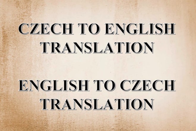 I will translate english to czech or czech to english