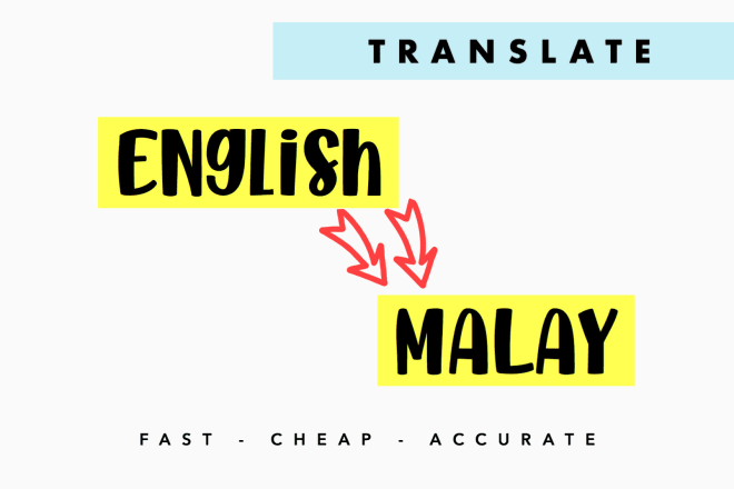 I will translate from english to malay professionally