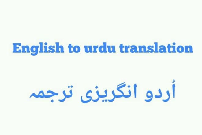 I will translate punjabi, urdu to english and vice versa
