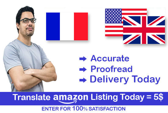 I will translate your amazon listing to french or english translation