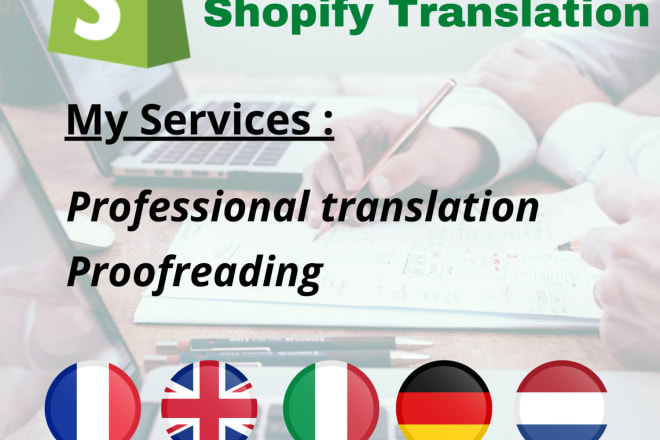 I will translate your shopify store in any language you need