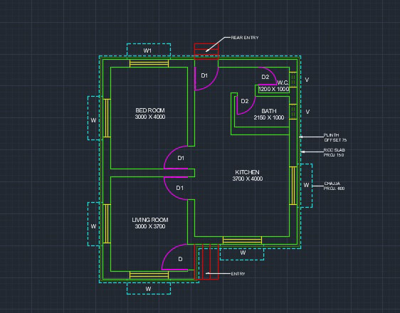 I will turn sketch of dimensional mechanical, architectural drawing to autocad drawing