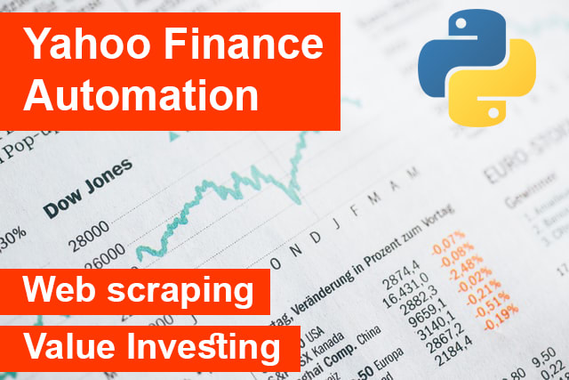 I will web scrap and analyse stock market financial data from yahoo finance