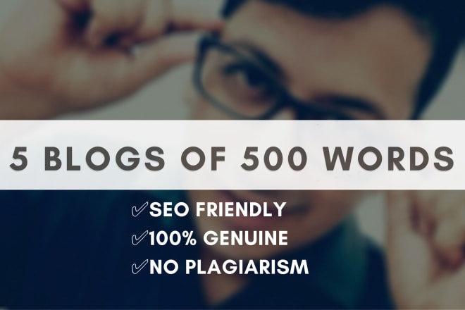 I will write 5 SEO blogs of 500 words with creative banners