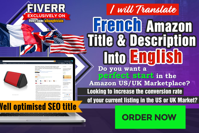 I will write amazon product listing translation french to english