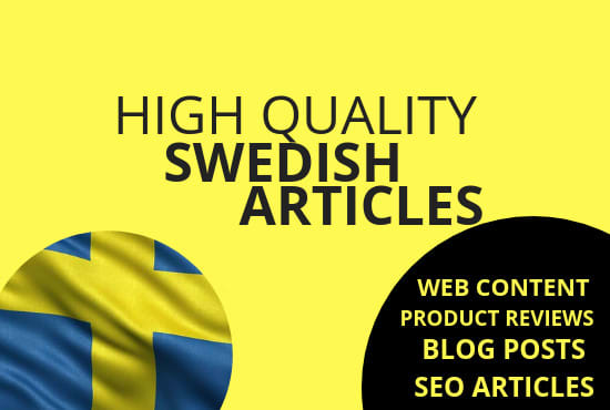 I will write an article in swedish