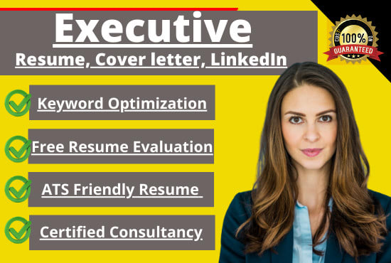 I will write an executive, director, senior, CEO or vp resume