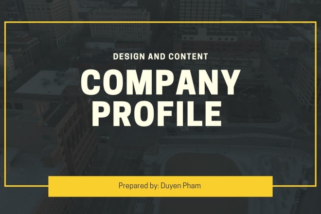 I will write and design a company profile in vietnamese or english