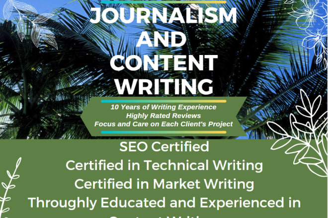 I will write as your freelance journalist