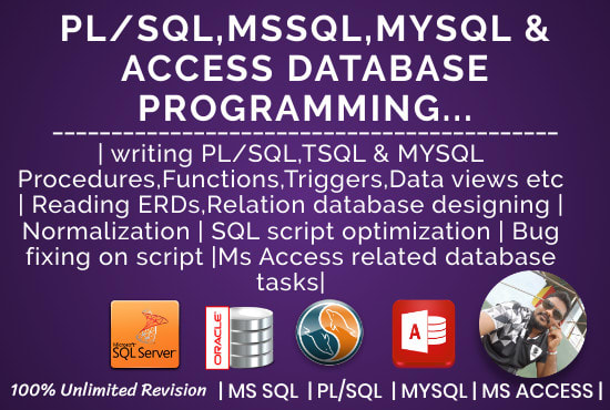 I will write complex queries with mssql,plsql and access