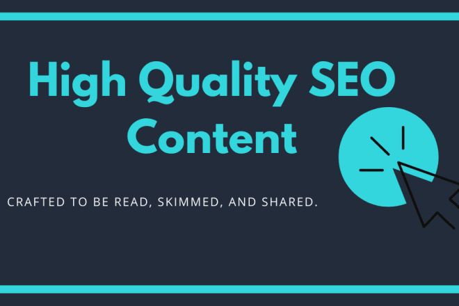 I will write high quality SEO focused content for your website