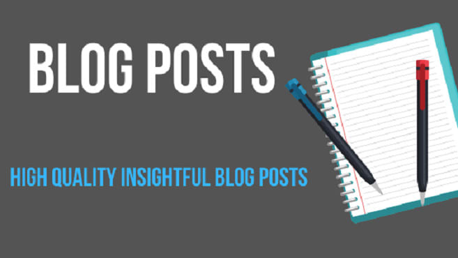I will write insightful, high quality blog posts