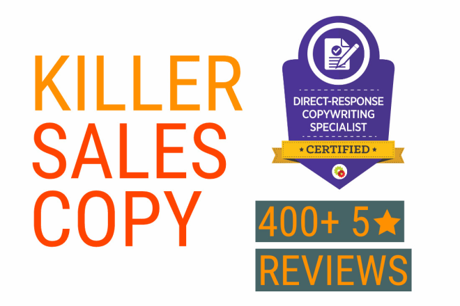 I will write killer sales copy for your landing pages, emails, and ads