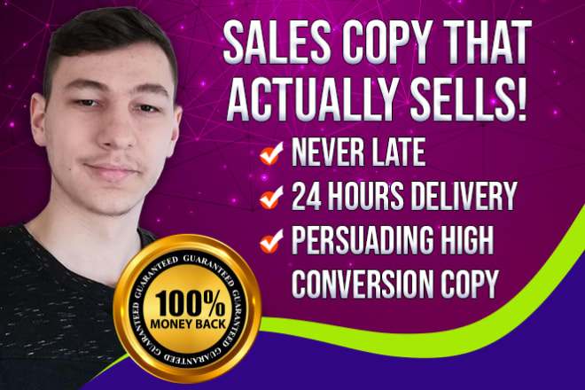 I will write persuasive sales copy that actually sells